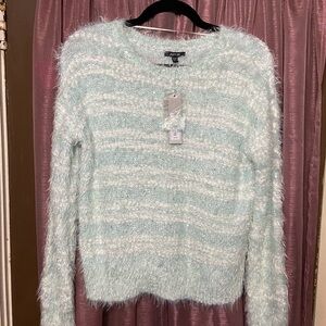 NWT Apt. 9 Women's Fuzzy Striped Sweater